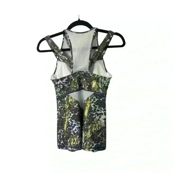 Lululemon Running In The City Tank Size 4 Floral White Multi Pistachio Leaf Mesh - Picture 4 of 7